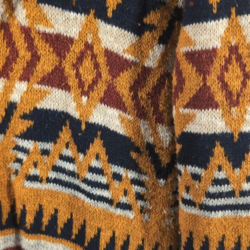 AMERICAN RAG Men's Cardigan Sweater Aztec Design SZ XLarge